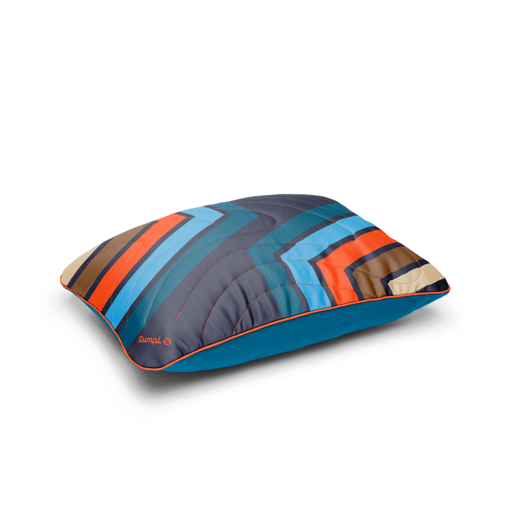 The Camp Pillow - Midnight Retro Stripes