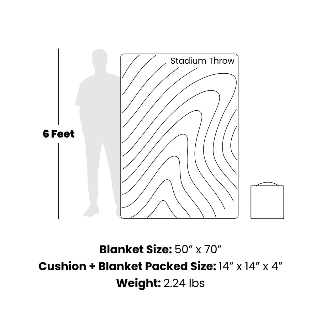 Gametime Puffy Blanket - Yellow / Black