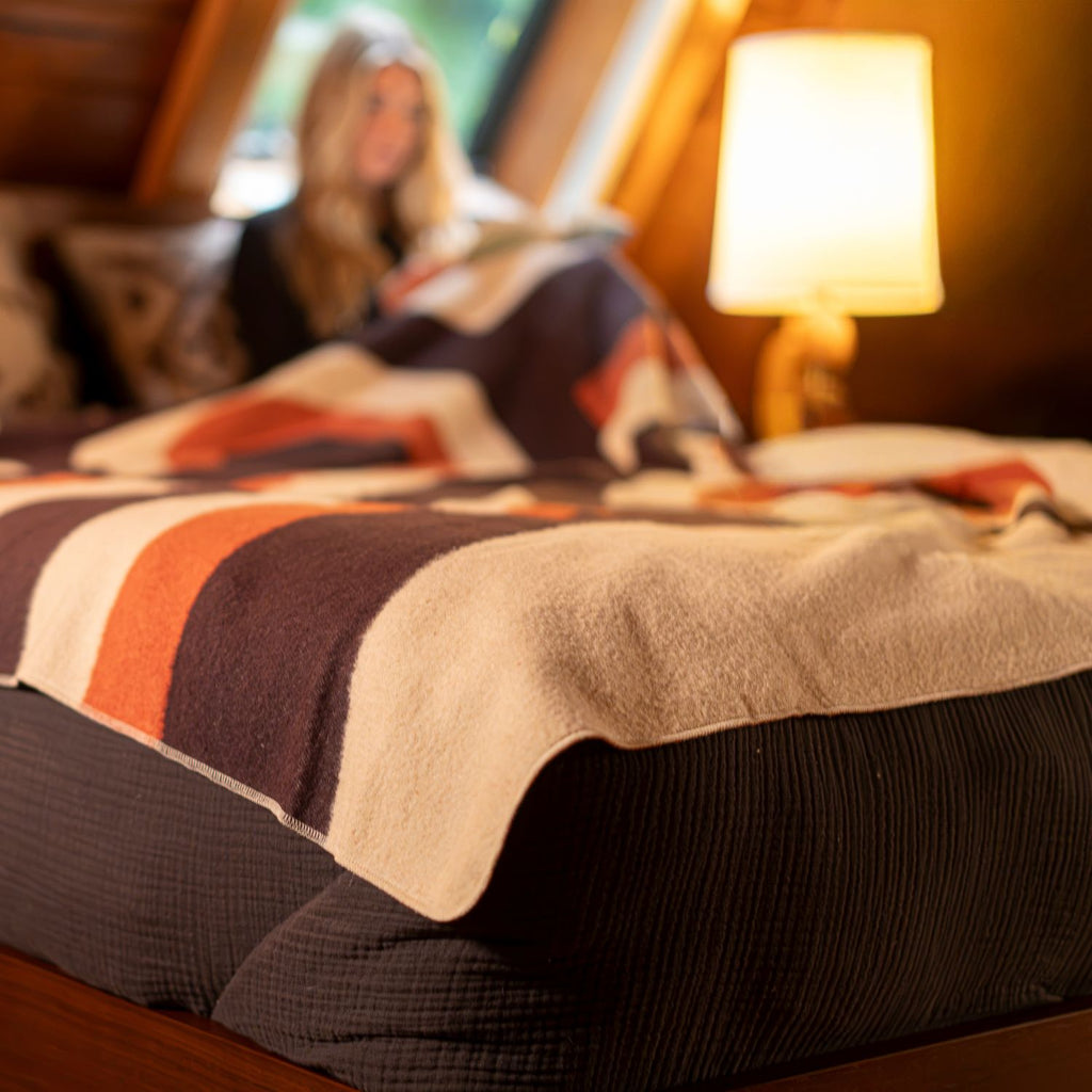 Merino Softwool 2 Person Blanket - Natural Cream Twist