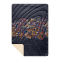 Fleece Puffy Blanket - Midnight Bloom