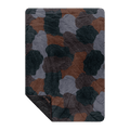 Fleece Puffy Blanket - Puzzled Black