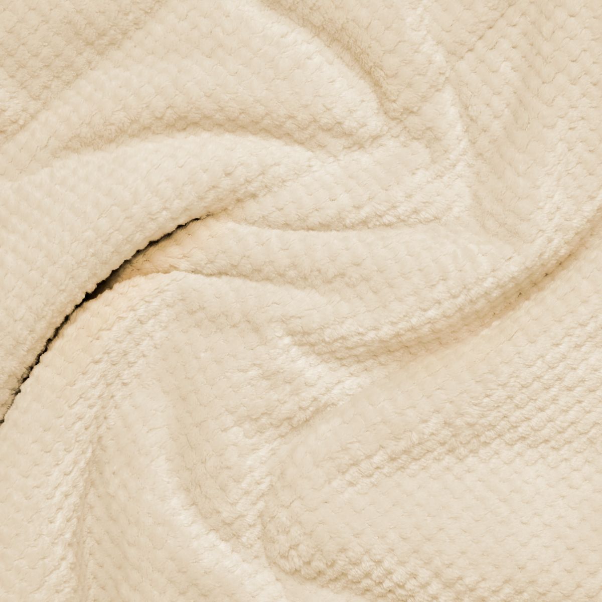 Fleece Puffy Mini Blanket - Midnight Bloom