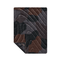 Fleece Puffy Throw Blanket - Puzzled Black