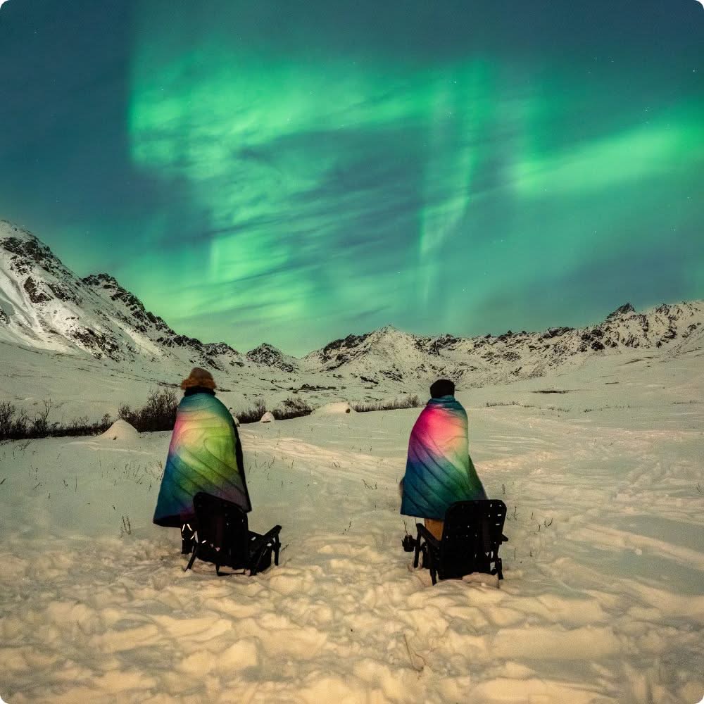 Original Puffy Blanket  - Northern Lights -  Custom