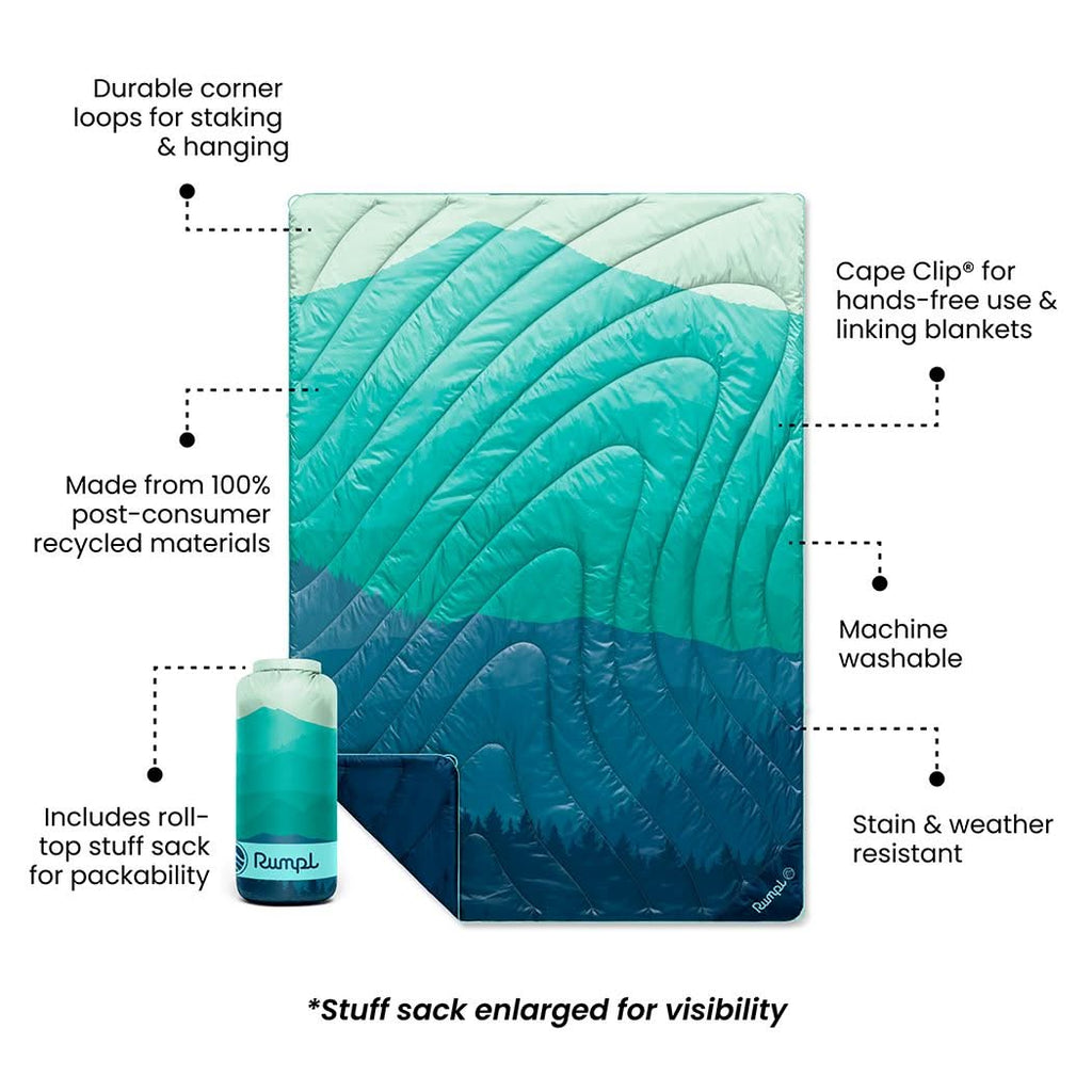 Original Puffy Throw Blanket - Seascape Ridge Mountains