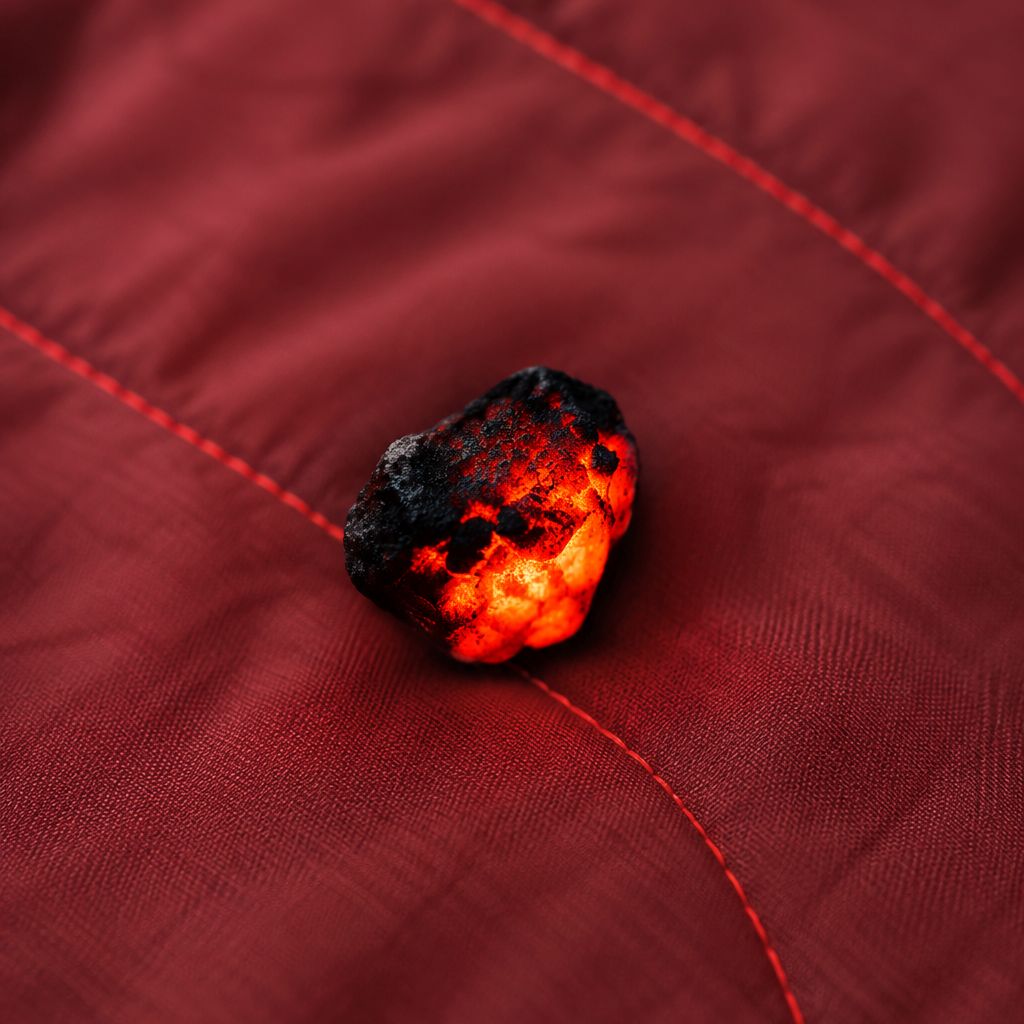 Campfire Puffy Blanket - Cherry Charcoal