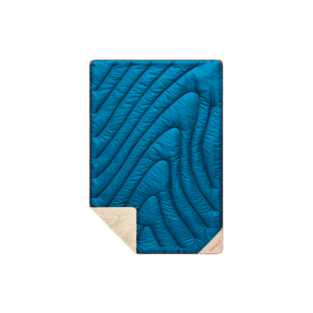 Fleece Puffy Mini Blanket - Seascape Cream